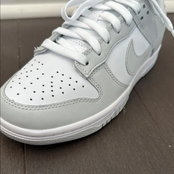 Women’s Nike Dunk Low Sneakers - White/Photon Dust - Picture 4 of 5